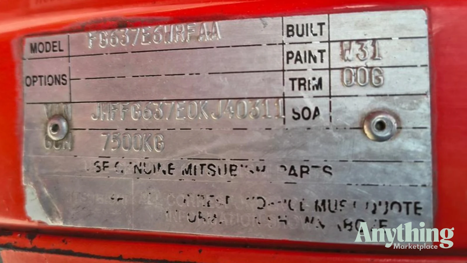 2001 Used Mitsubishi Canter Other