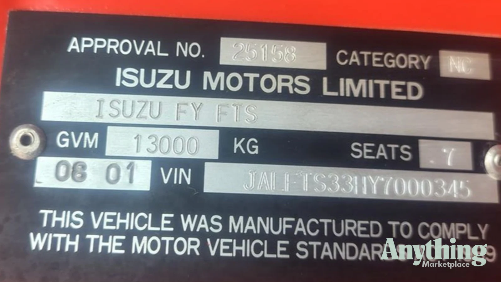 2001 Used Isuzu F-Series Other