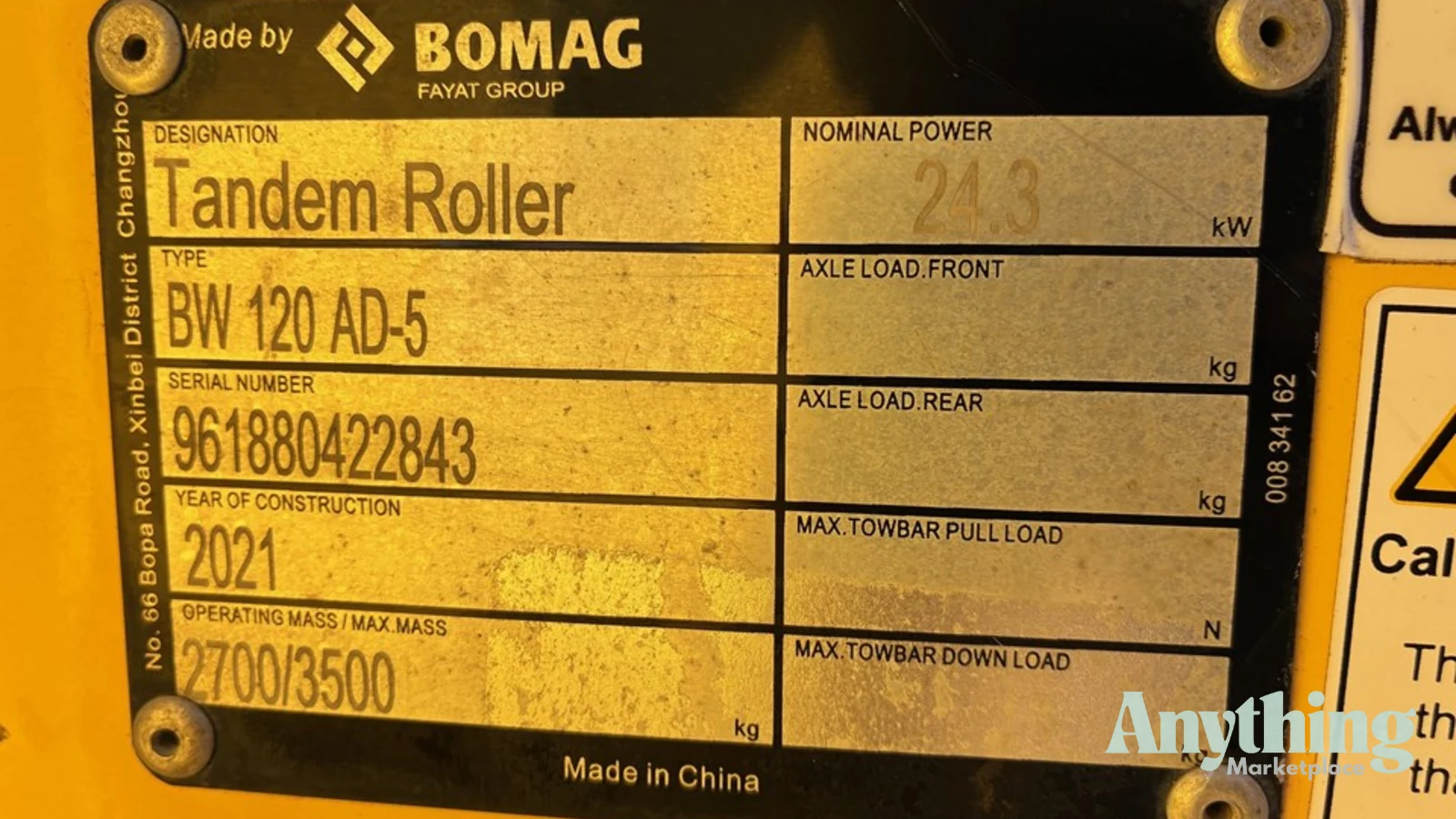 2021 Used Bomag BW120AD-5 Roller Compactors