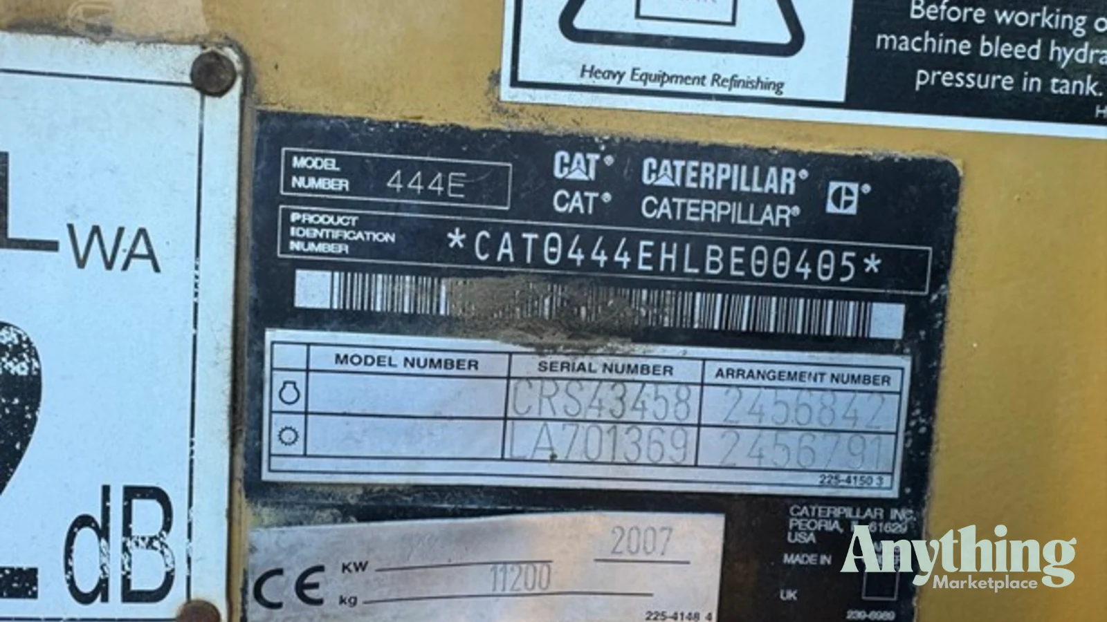 Used Caterpillar 444E Backhoes