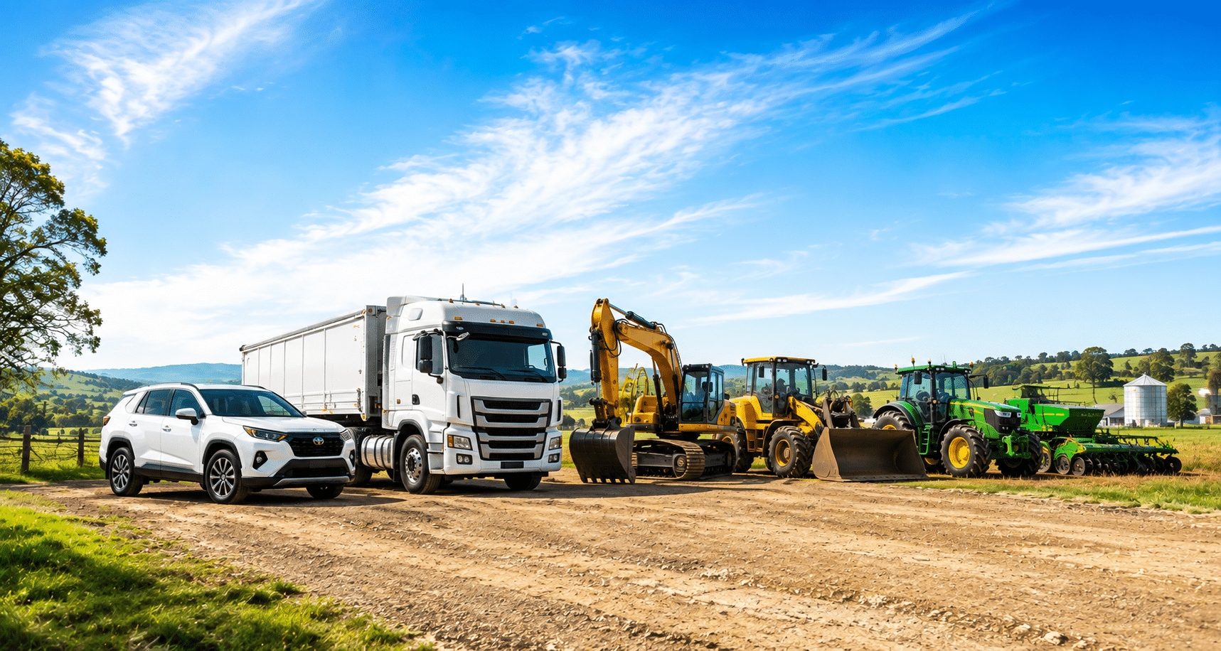 Vehicles, trucks, machinery and farming equipment