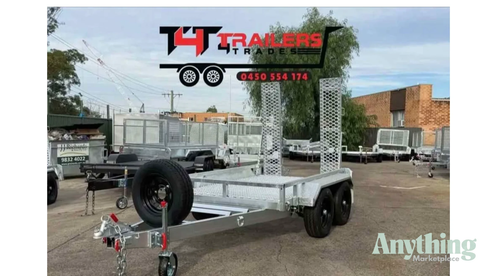 8x5 Plant Trailer 3500kg GVM with electric brakes on four wheels