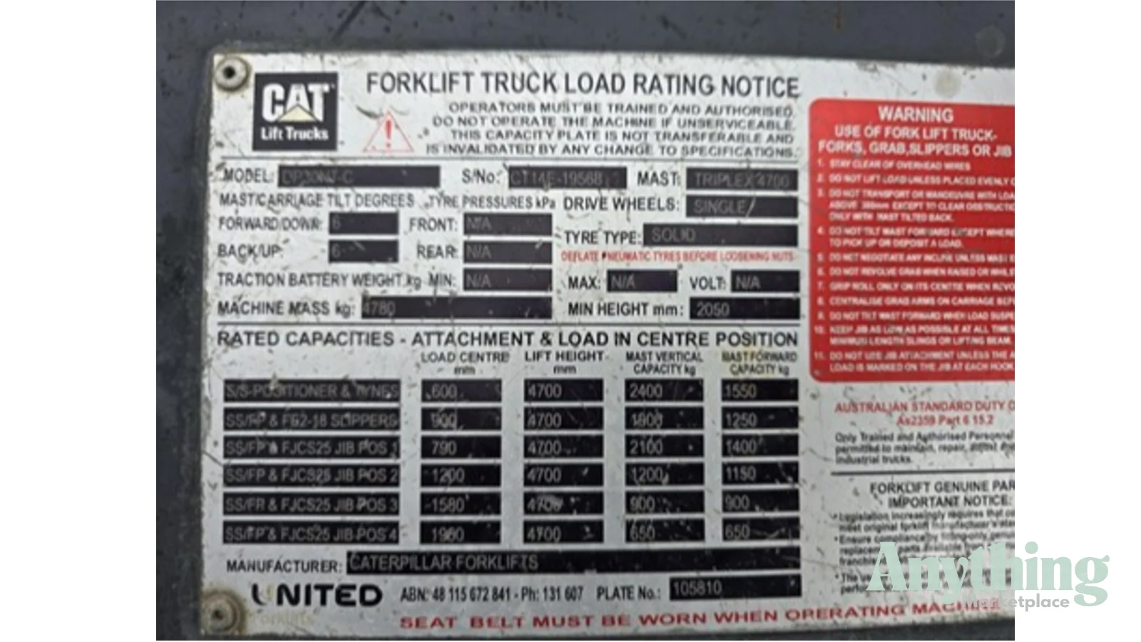 Used Caterpillar DP30N Forklifts
