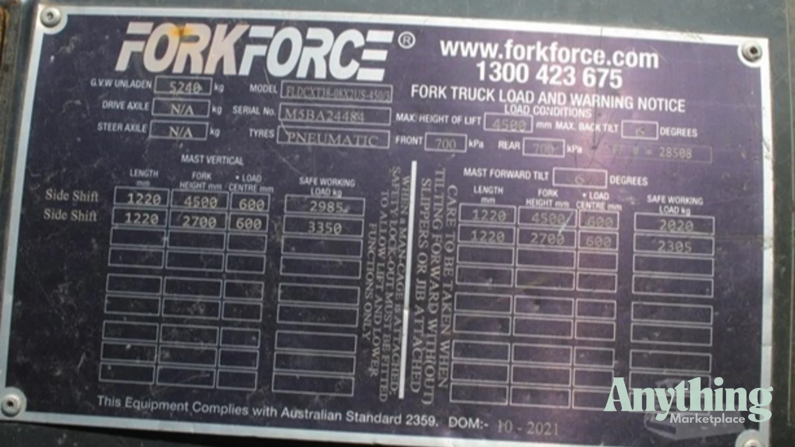 2021 Used ENFORCER FLDCXT38 Forklifts
