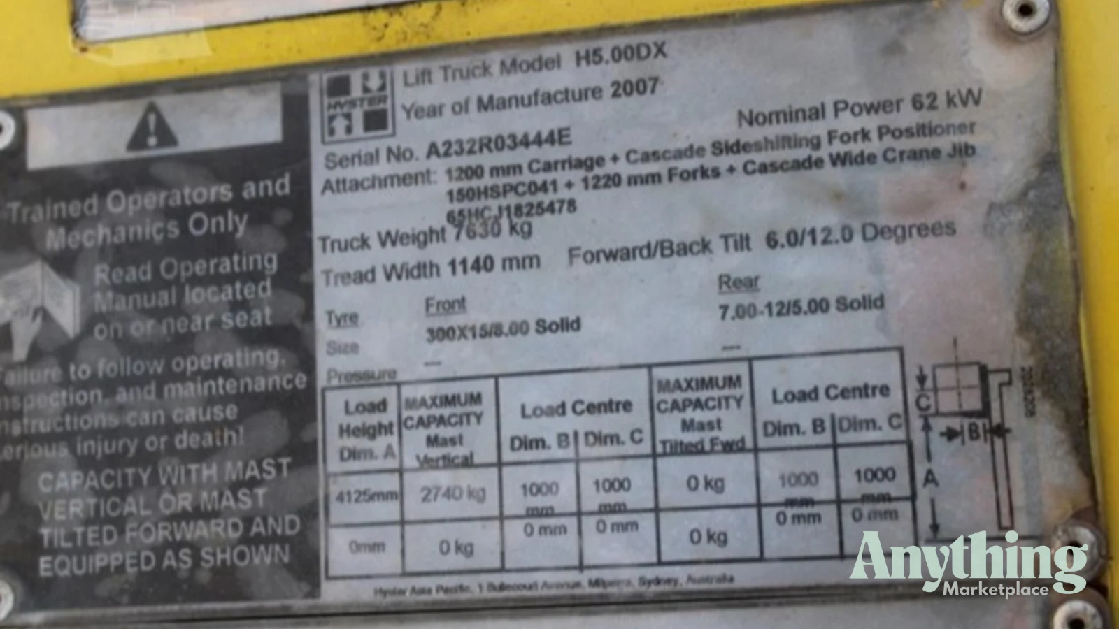 2007 Used HYSTER H5.00DX Forklifts