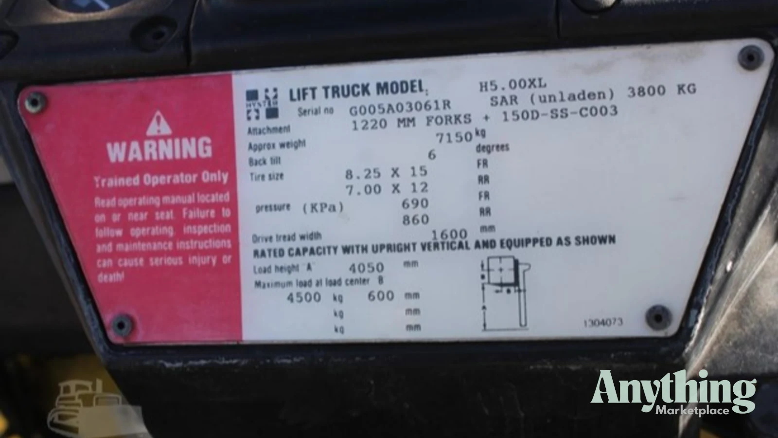 1994 Used HYSTER H5.00XL Forklifts