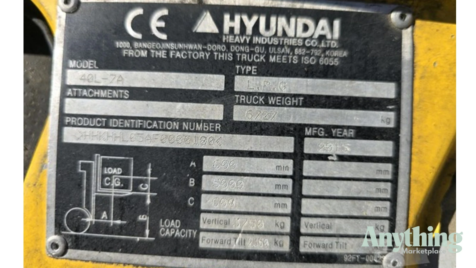 2015 Used Hyundai 40L-7A Forklifts