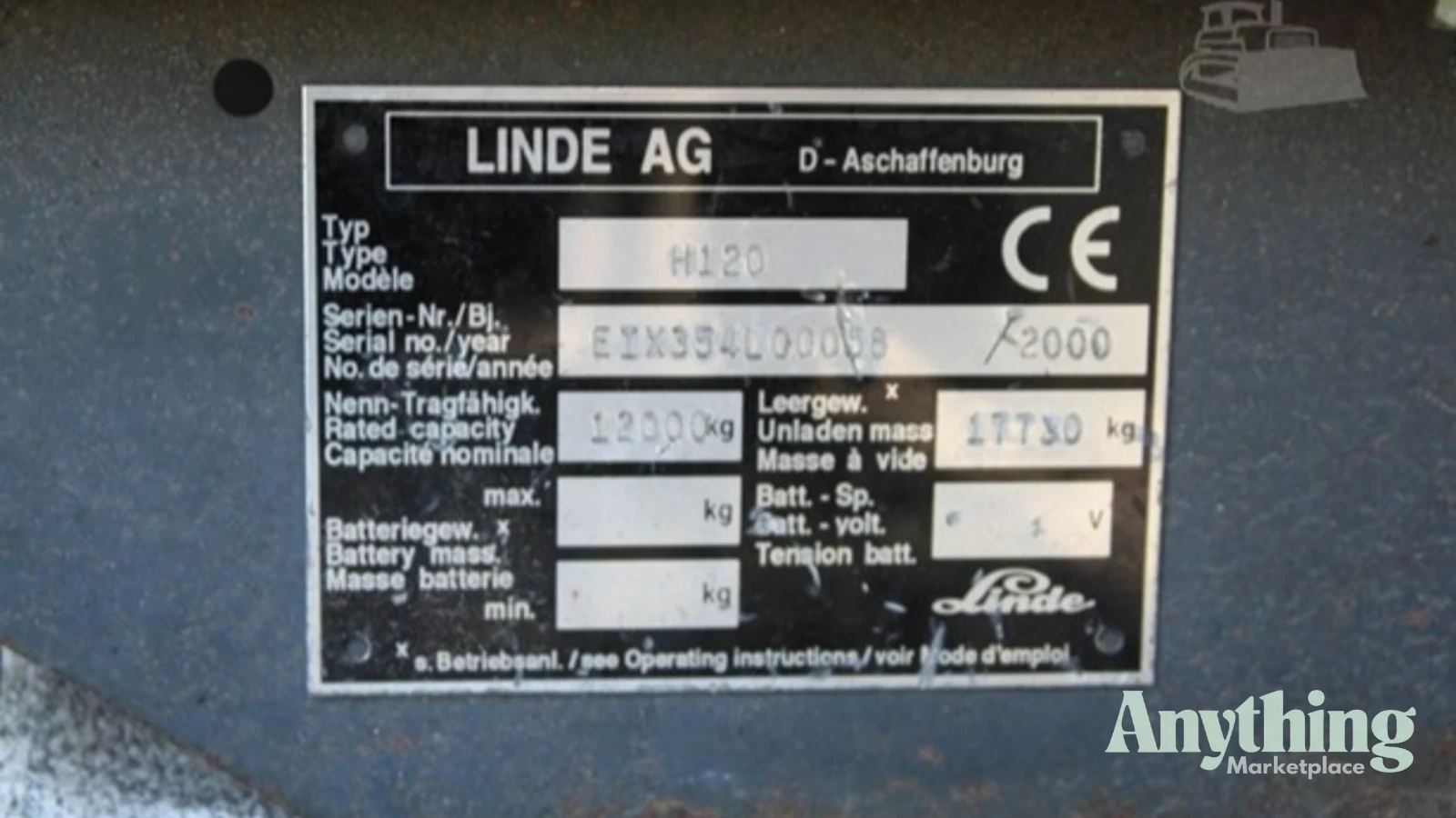 2000 Used LINDE H120 Forklifts