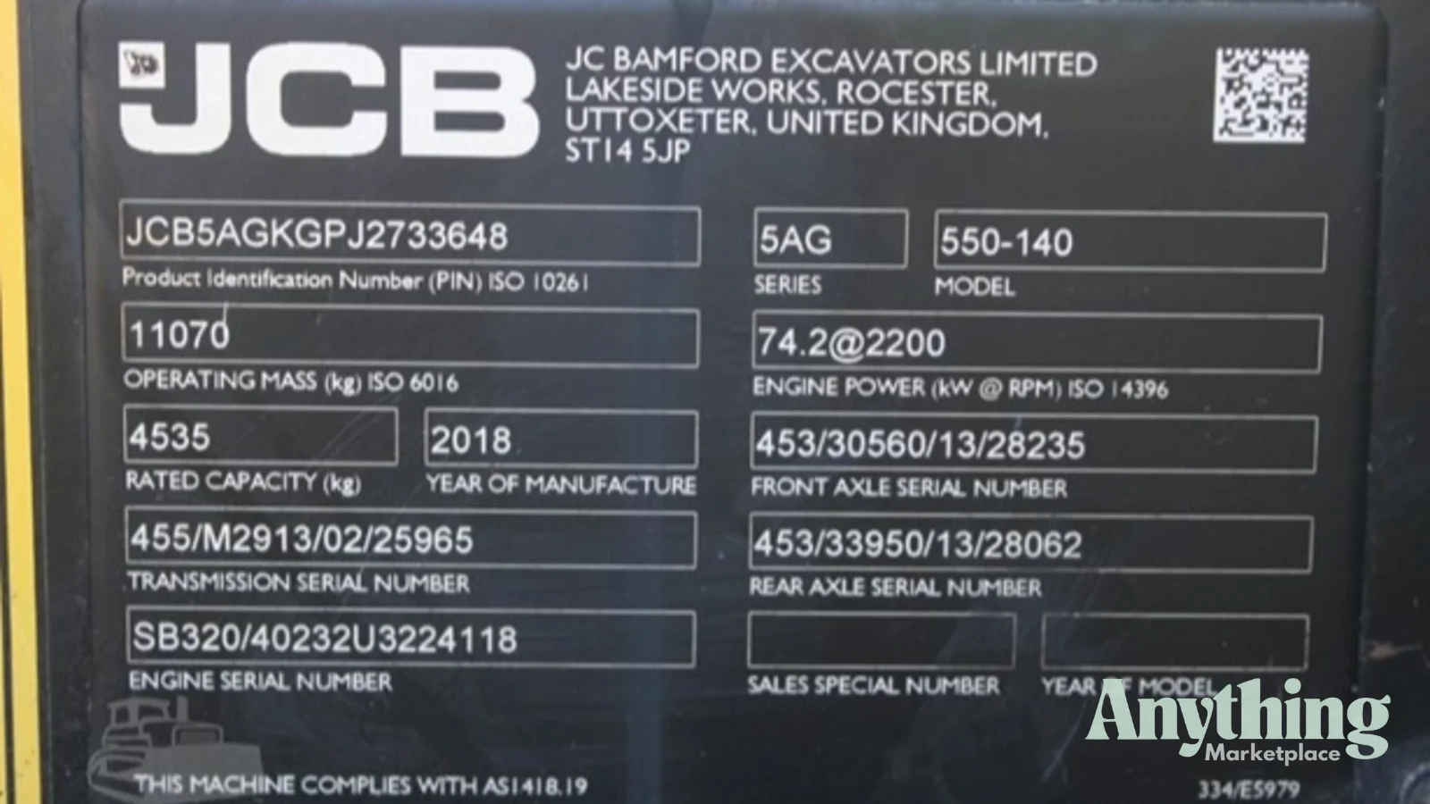 2018 Used Jcb 550-140 Telehandlers