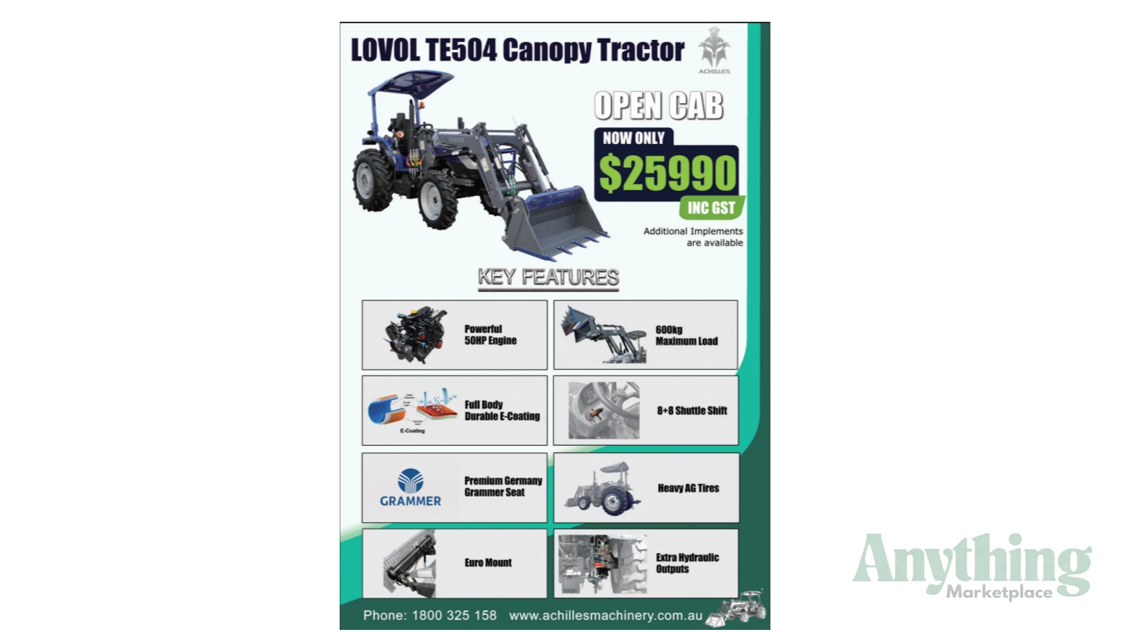 2026 New LOVOL TE504 Tractor