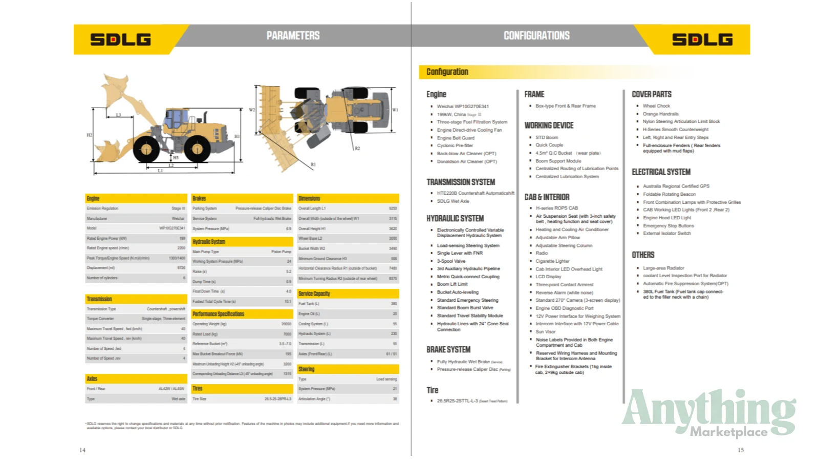 2026 New SDLG L975H Loaders