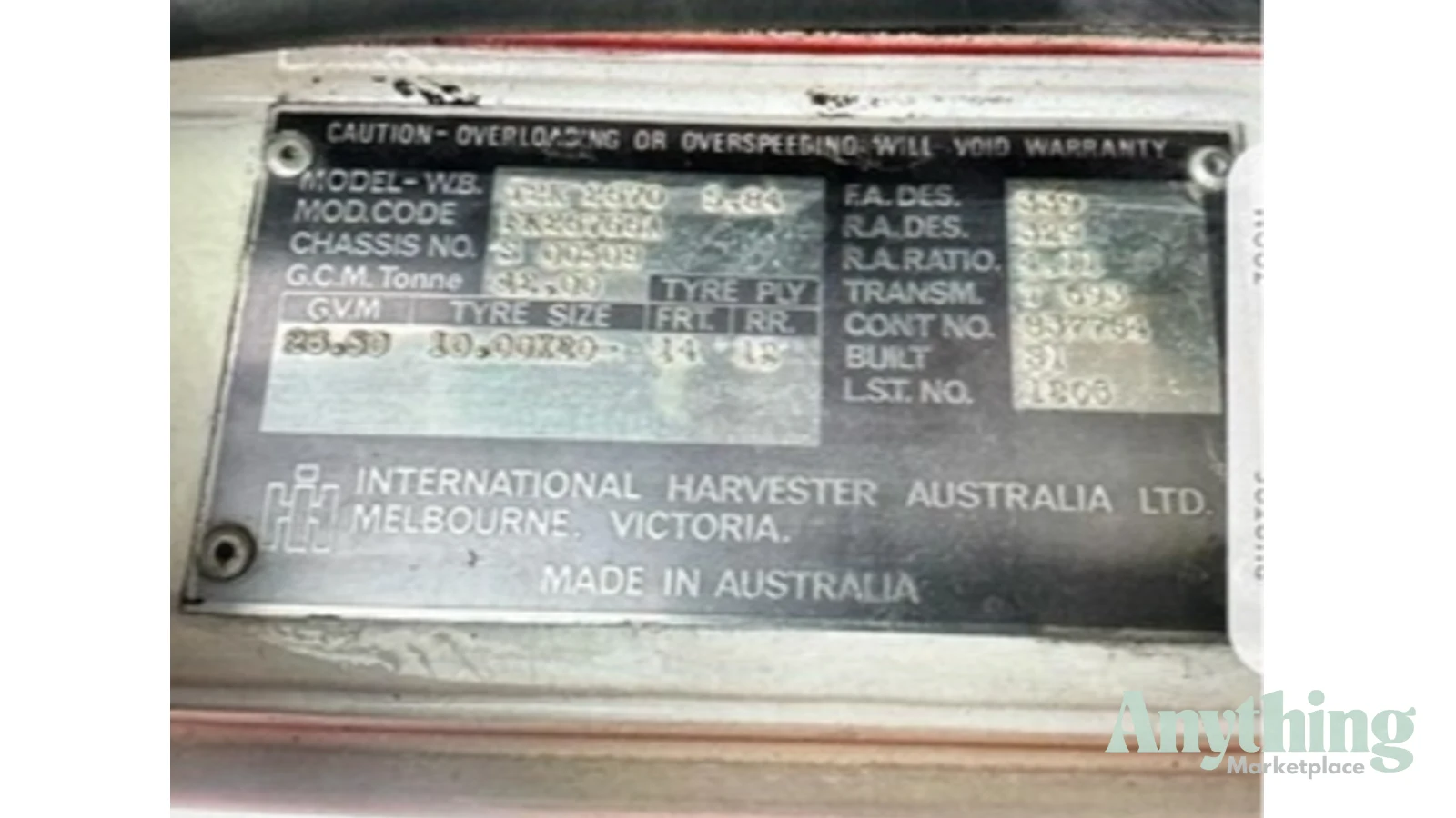 1986 Used International T-line T2670 Tanker