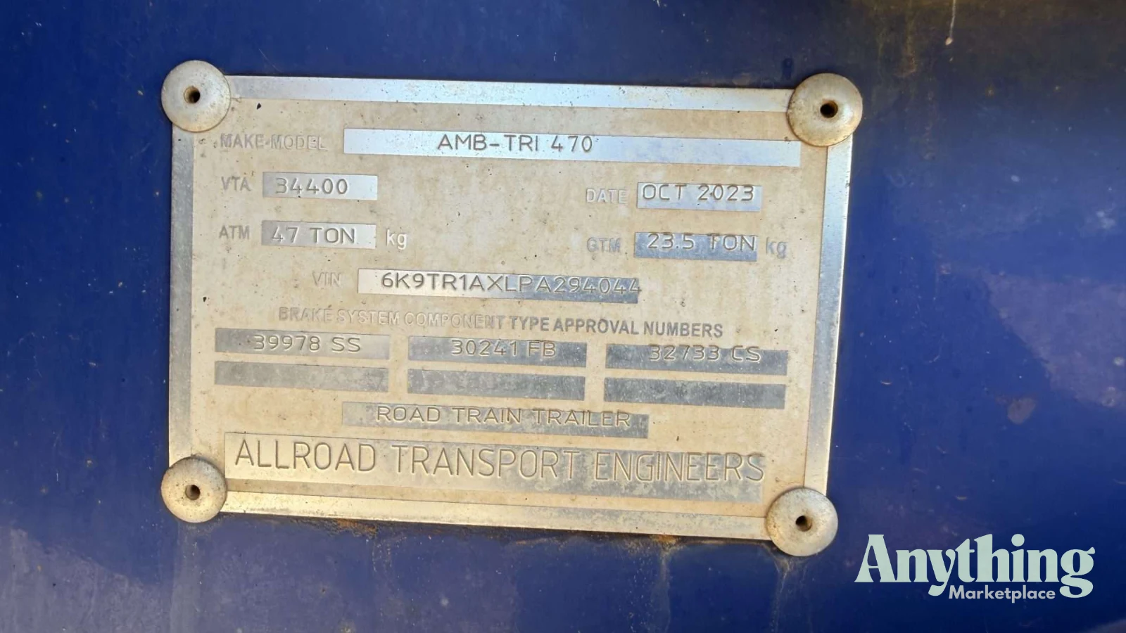 Used Allroads Grain Trailer