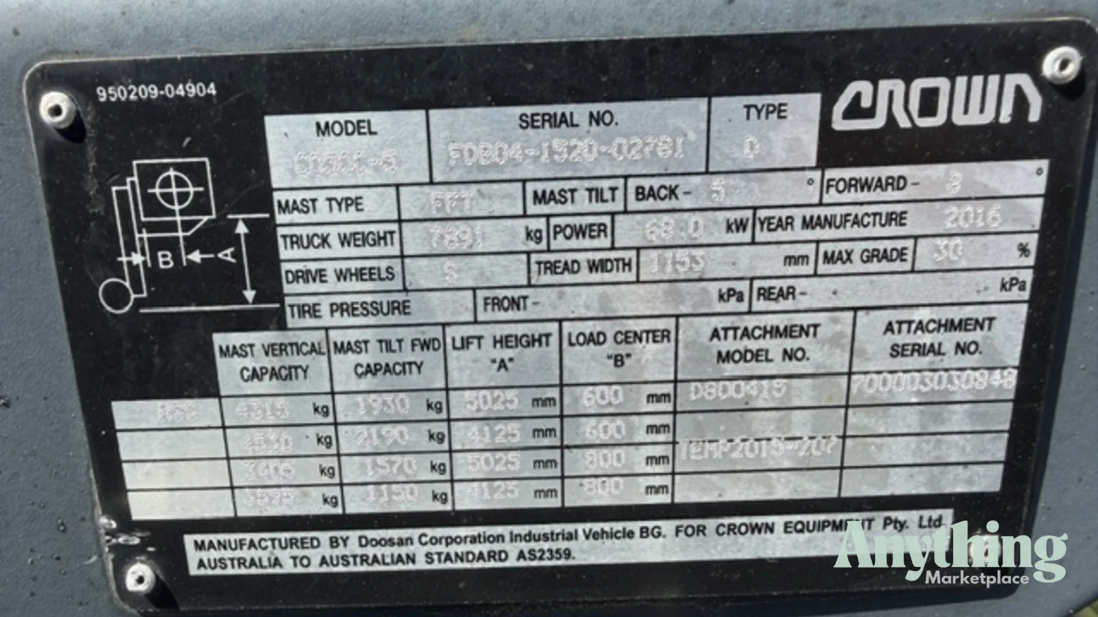 2016 Used Crown CD50C Forklifts