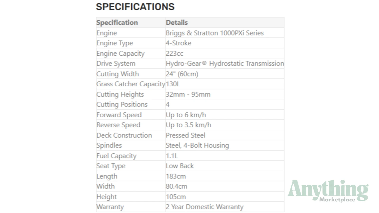 New VICTA MINI-RIDE 1000 H REAR CATCH Ride-On & Zero-Turn Mowers