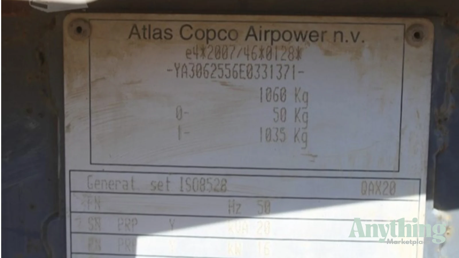 2014 Used Atlas Copco QAX20 Other Generators