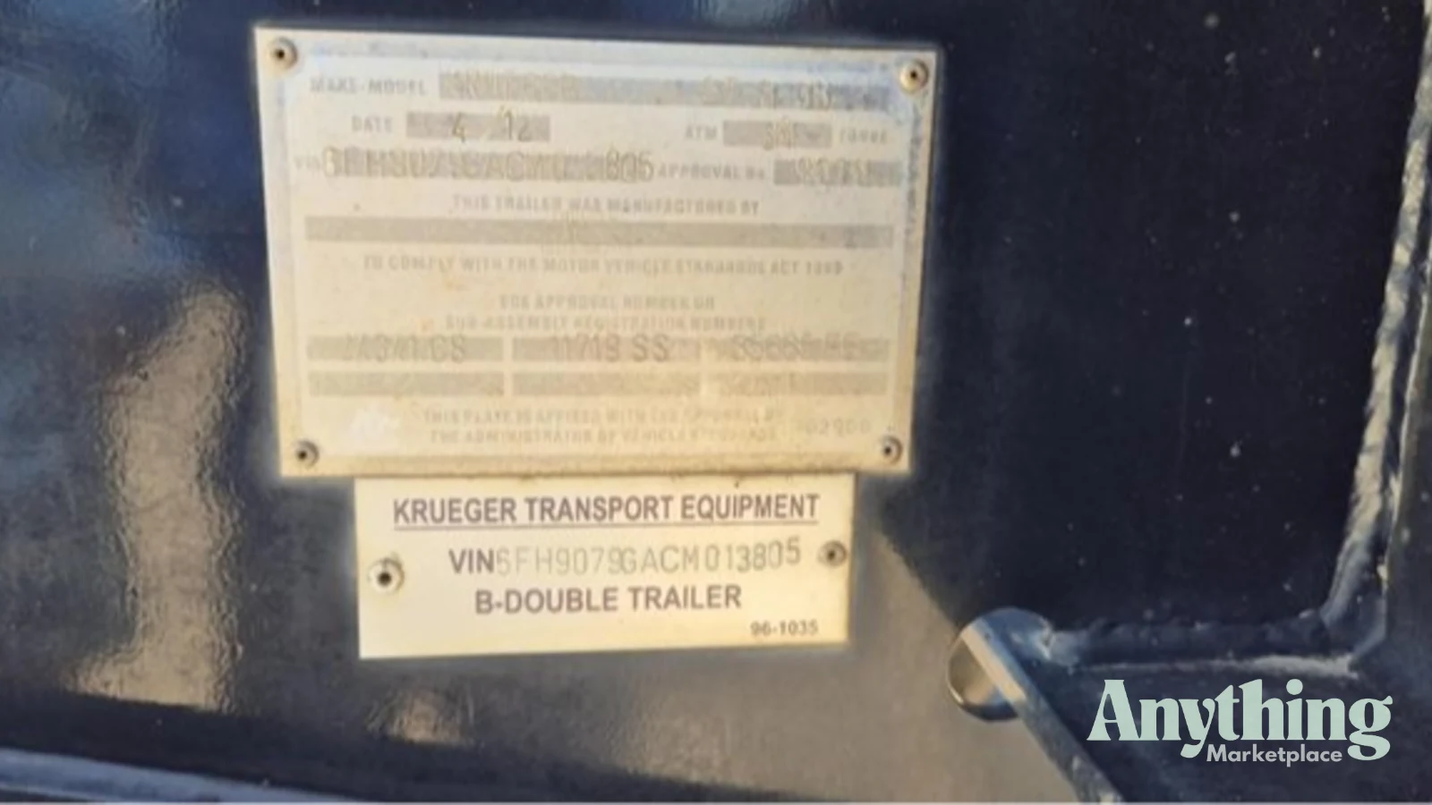 Used Krueger Skeletal Trailer