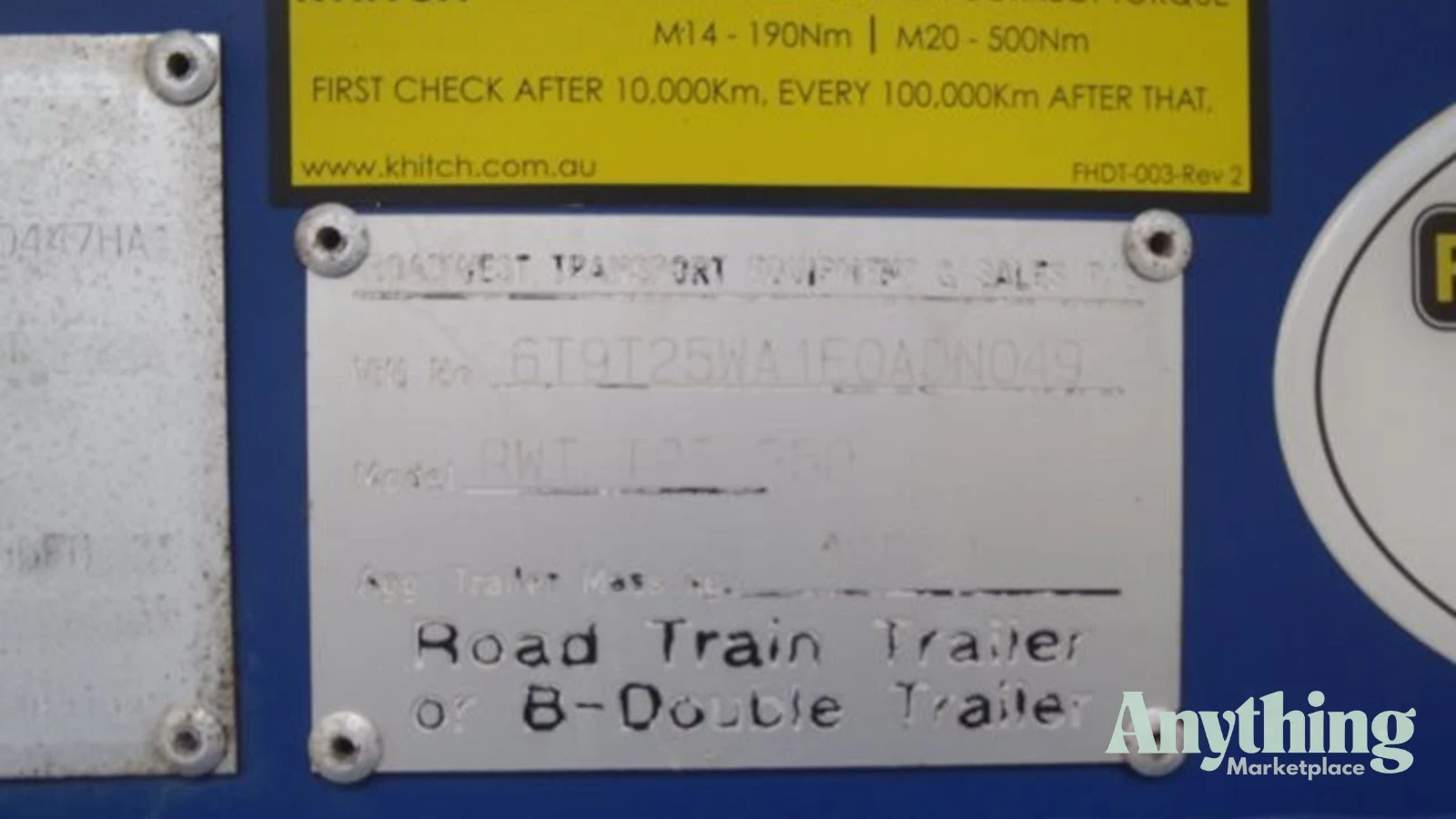 Used Roadwest Side Tipper