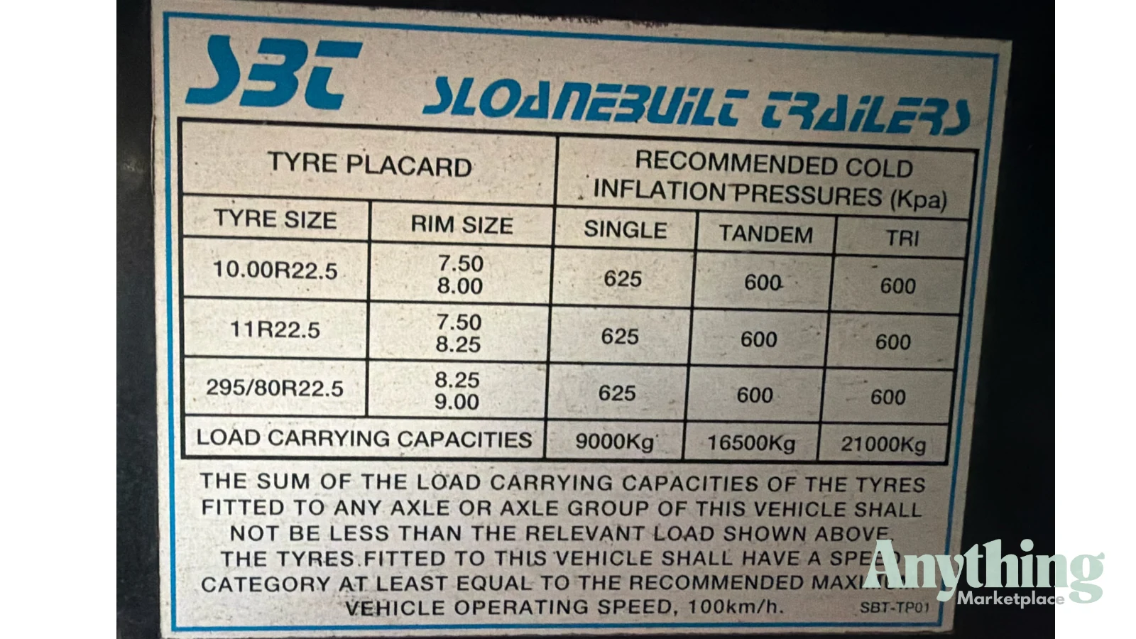 Used Sloanebuilt Chassis Tipper