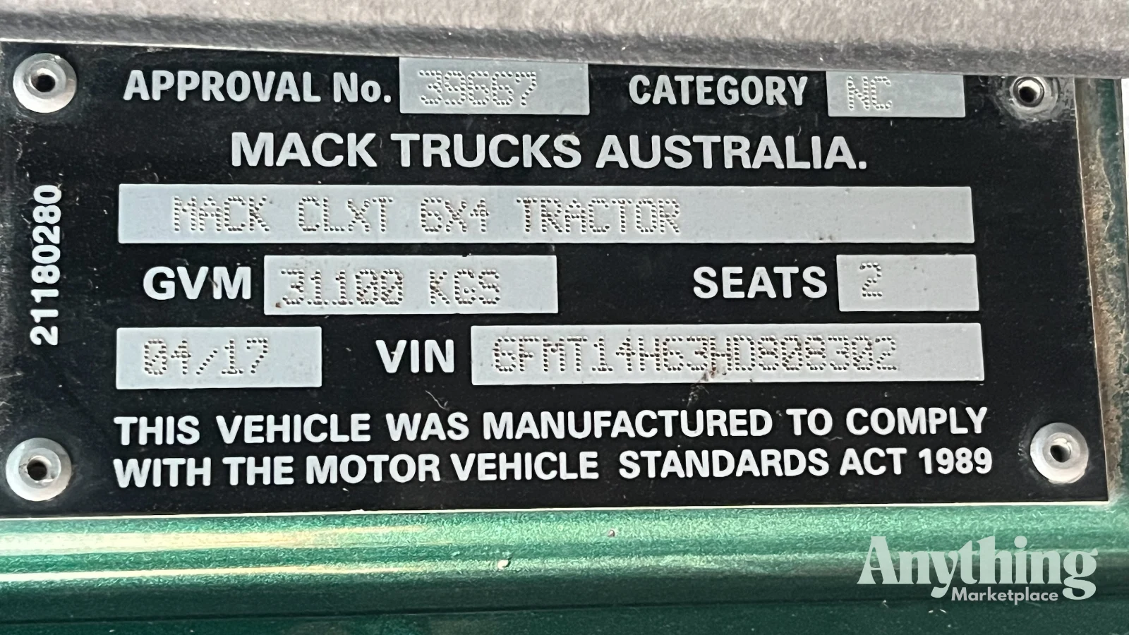 2017 Used Mack Titan Prime Mover