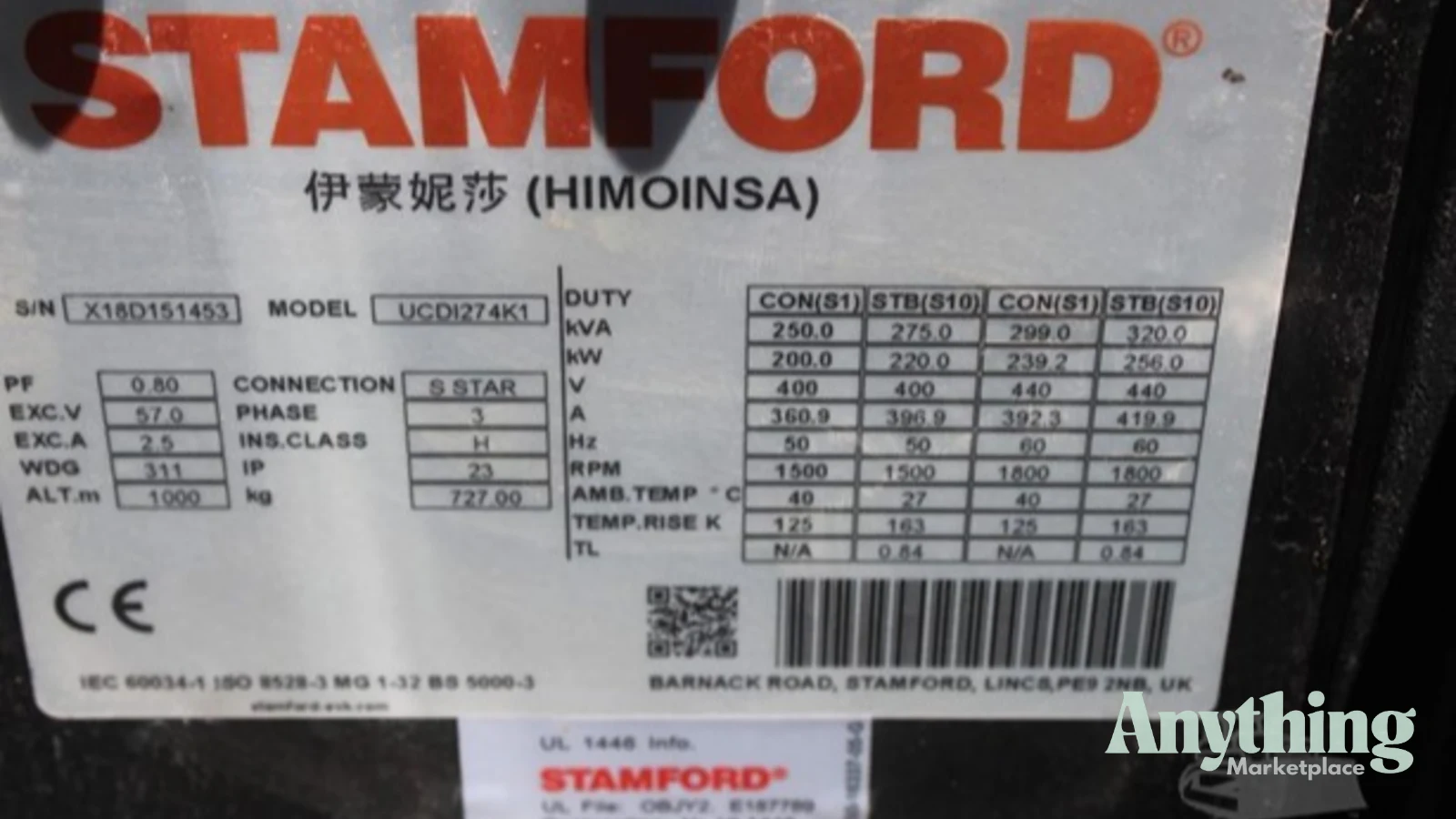 2017 Used HIMOINSA HSW255 Other Generators