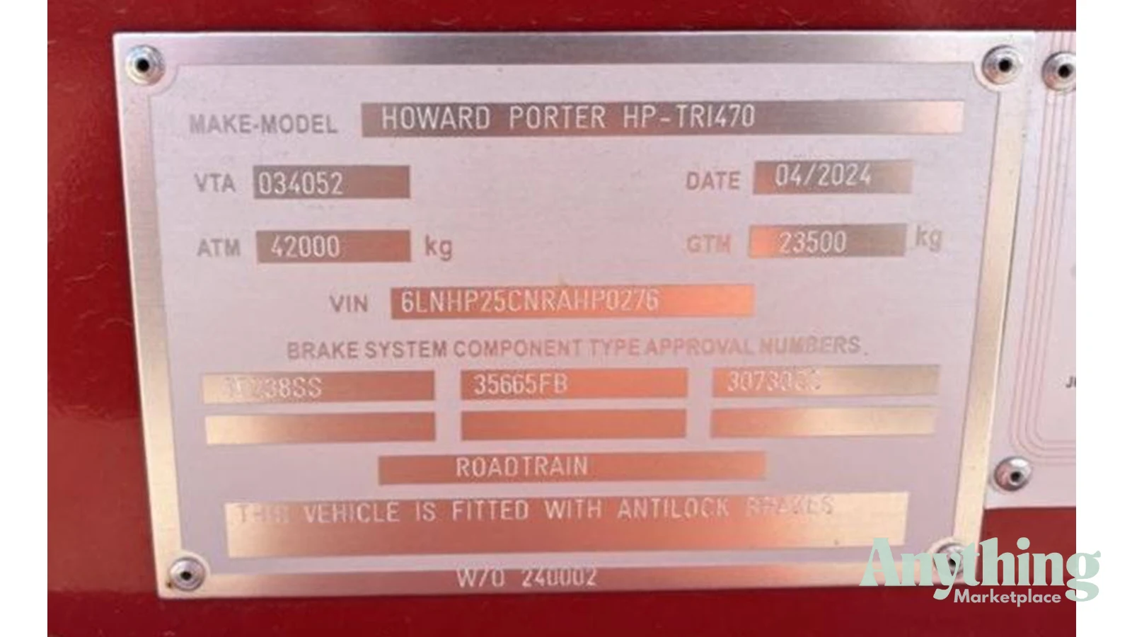 Used Howard Porter Skeletal Trailer