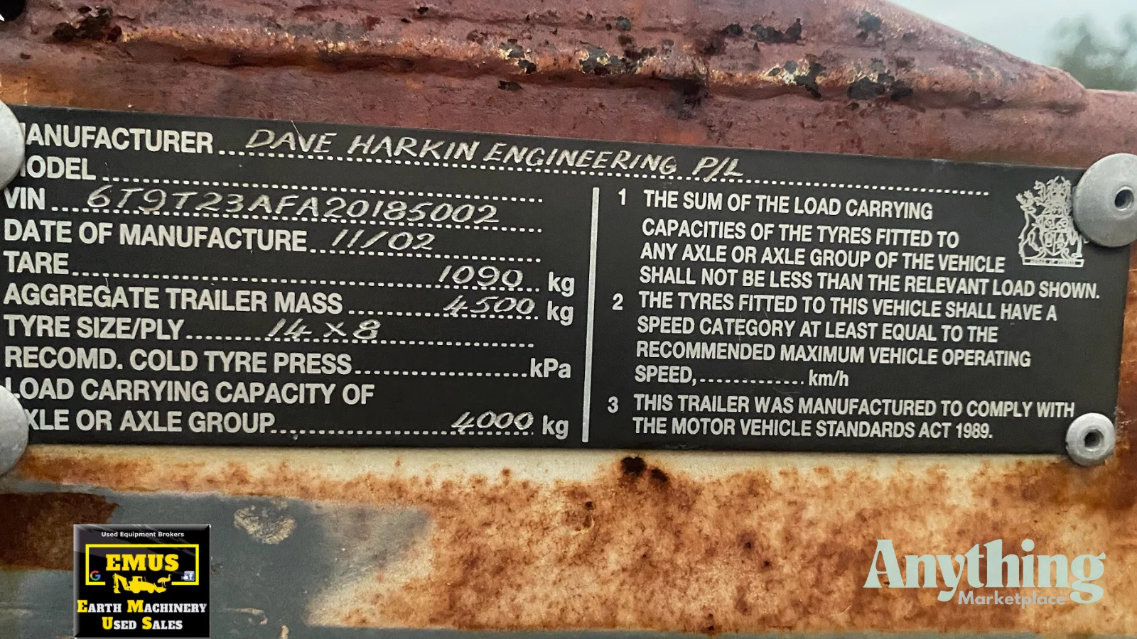 Used Dave Harkin Engineering Other
