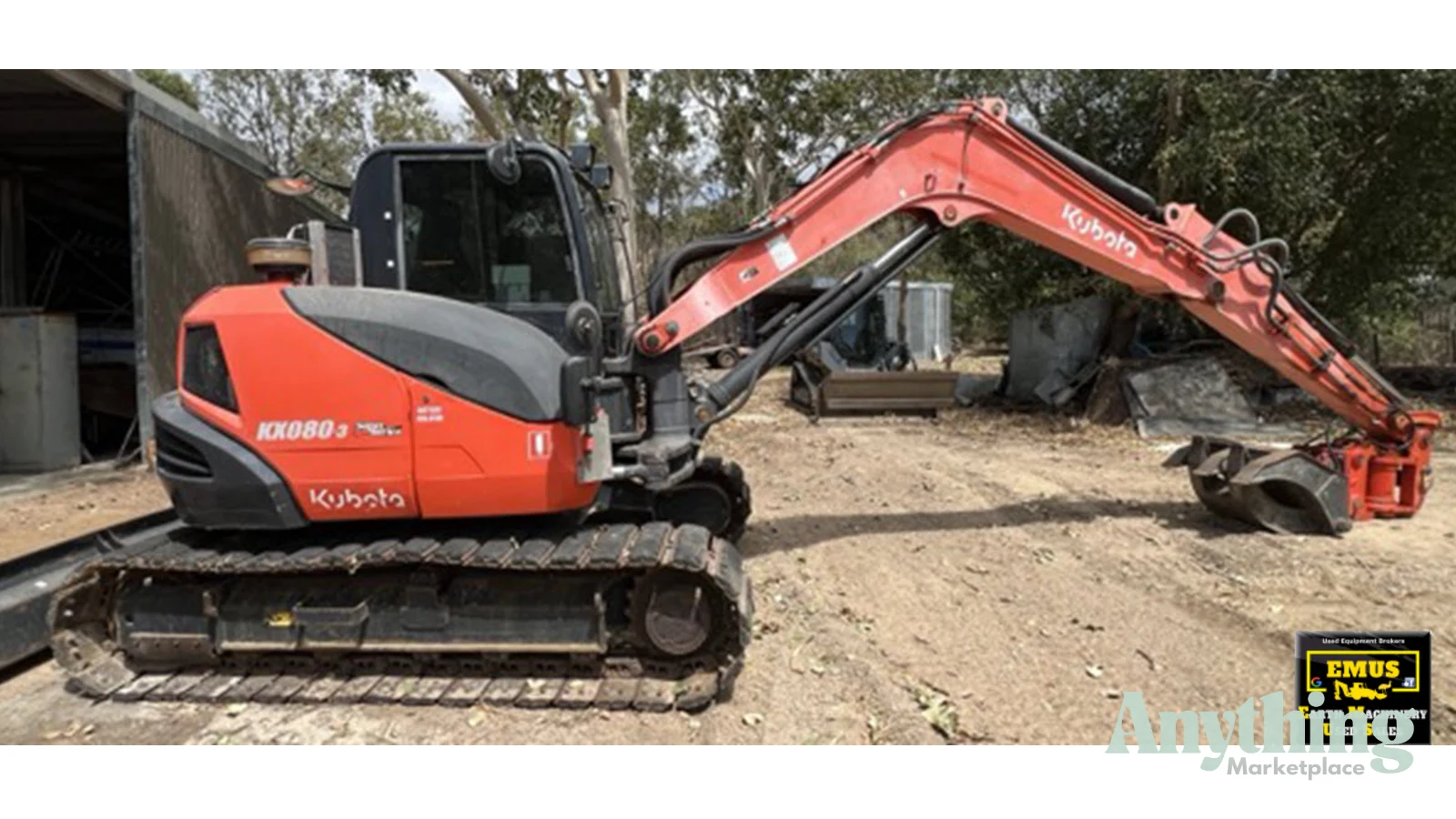 Kubota KX080-3, 8ton Excavator, E.M.U.S MS1234