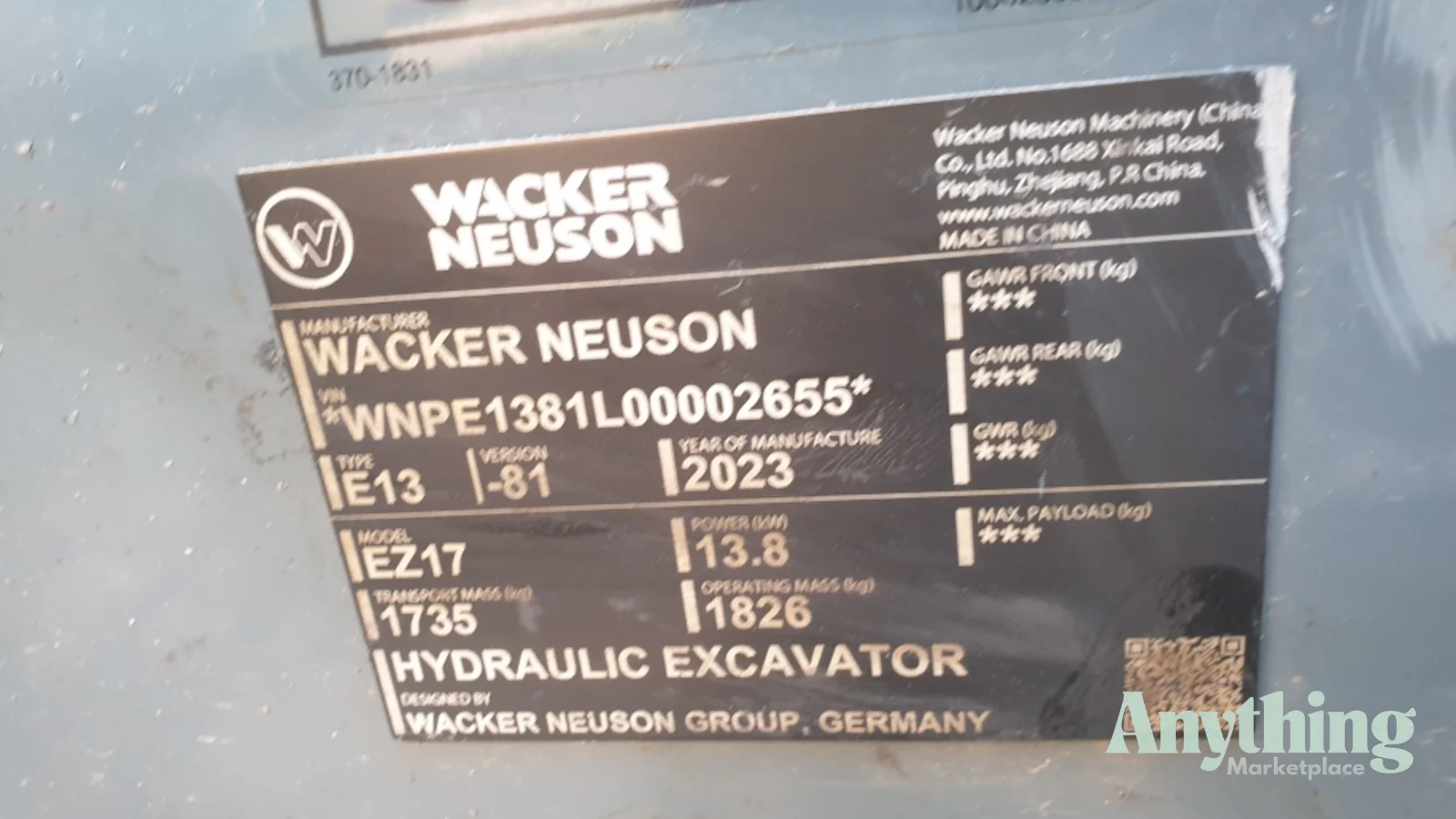 2023 Used Wacker Neuson EX17 Excavators