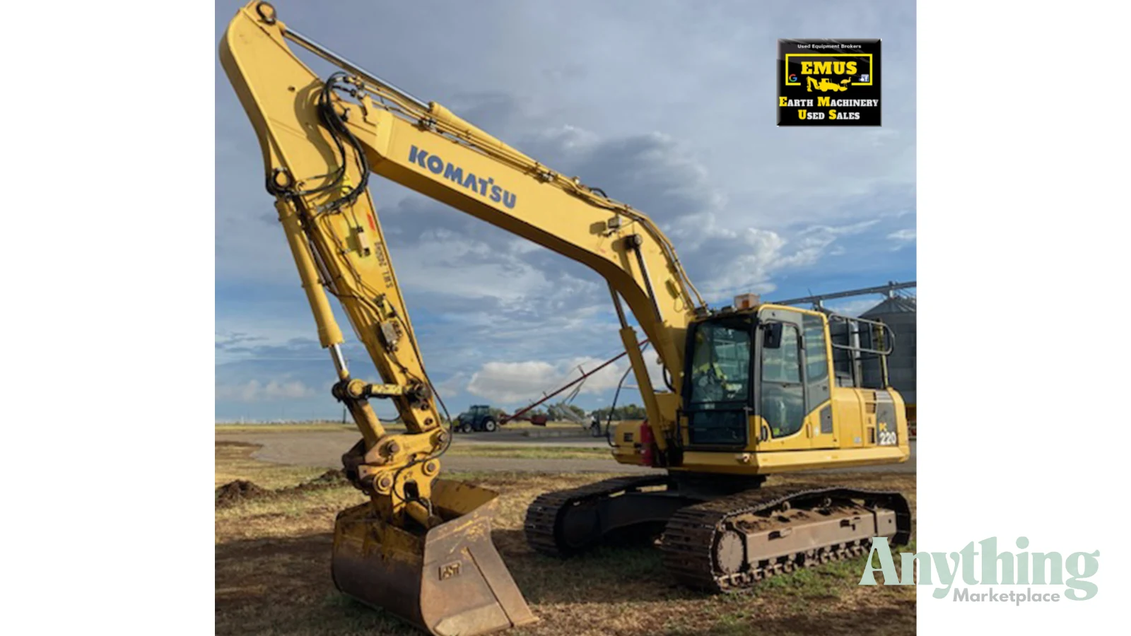 Komatsu PC220 Excavator, Trimble GPS, EMUS MS1058
