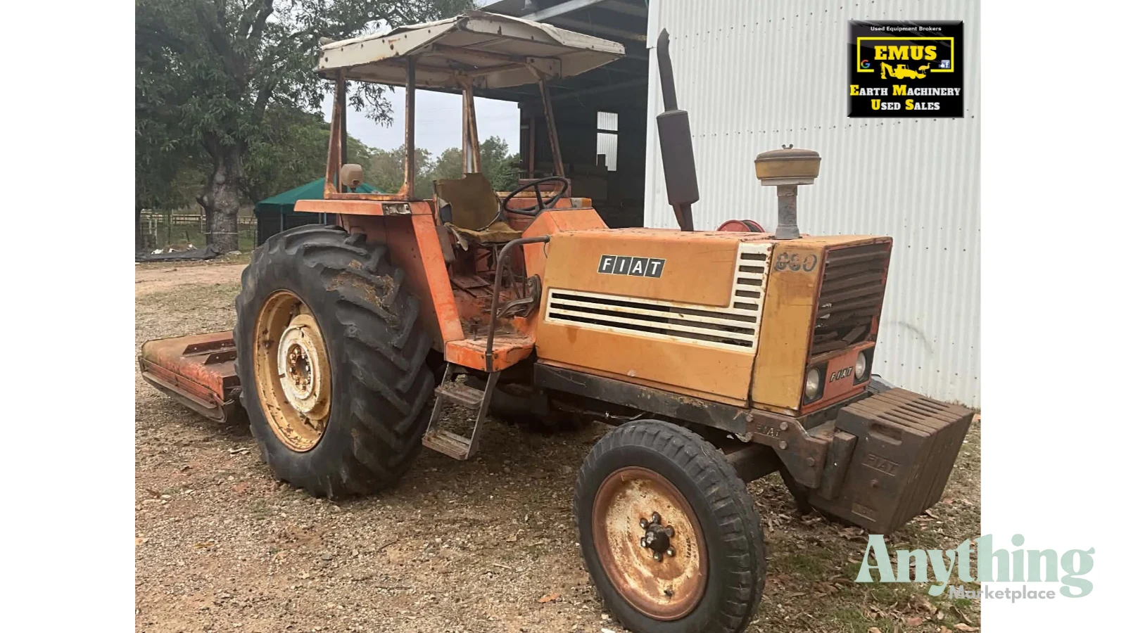 Fiat 880 Tractor, Howard 6ft Slasher, E.M.U.S MS1240