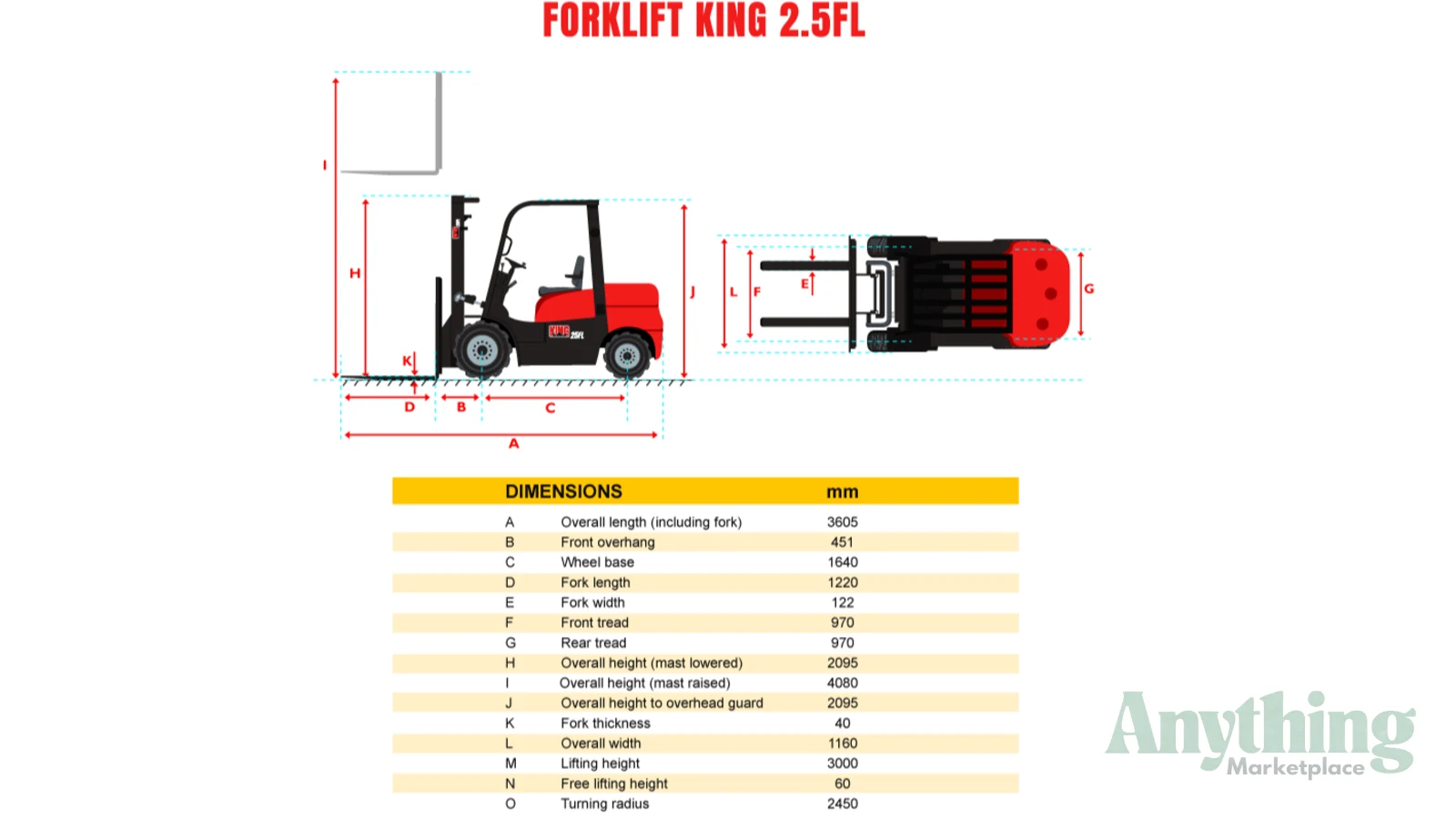 New Forklift King 2.5 T Forklifts