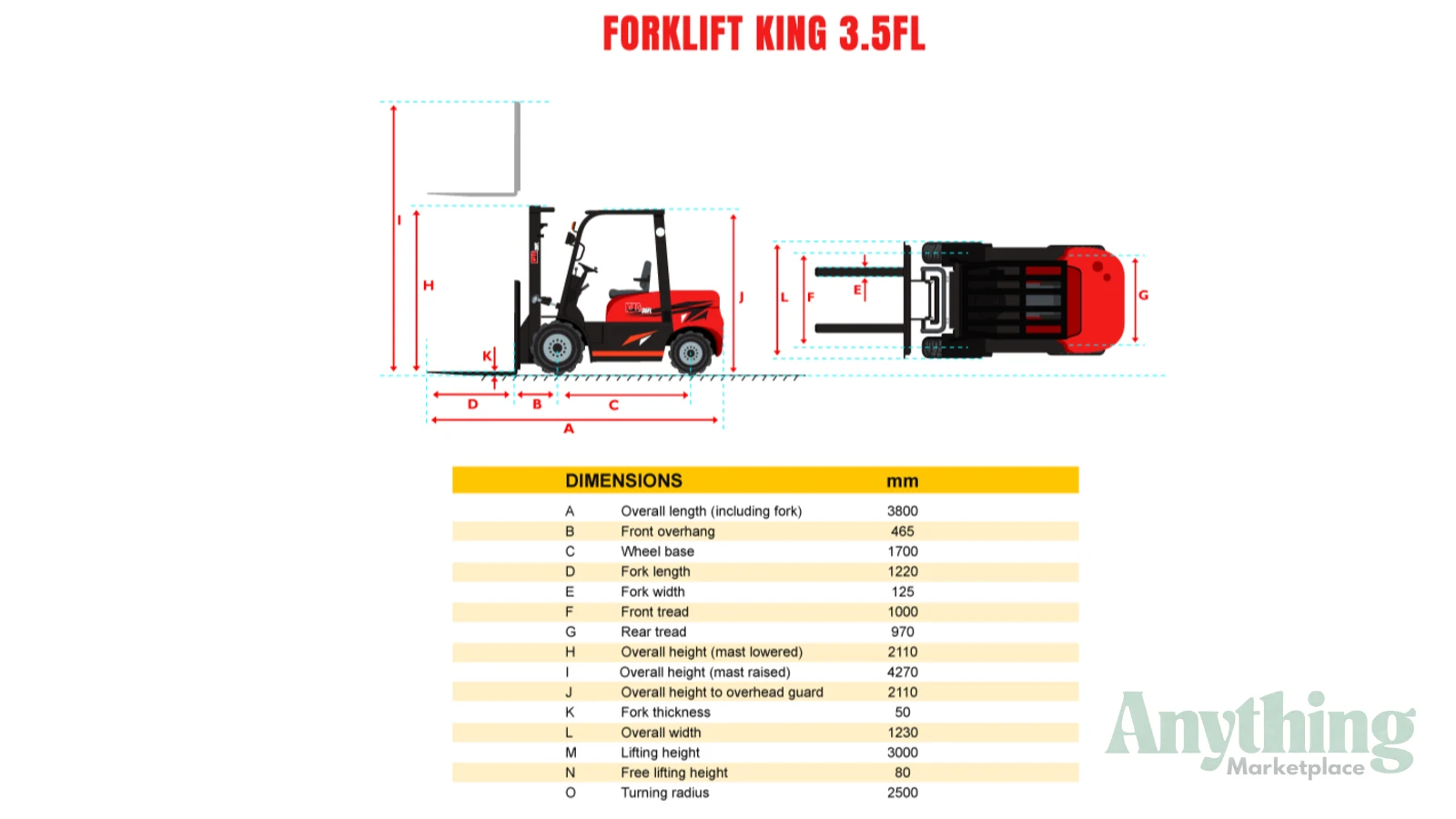 New Forklift King 3.5 T Forklifts