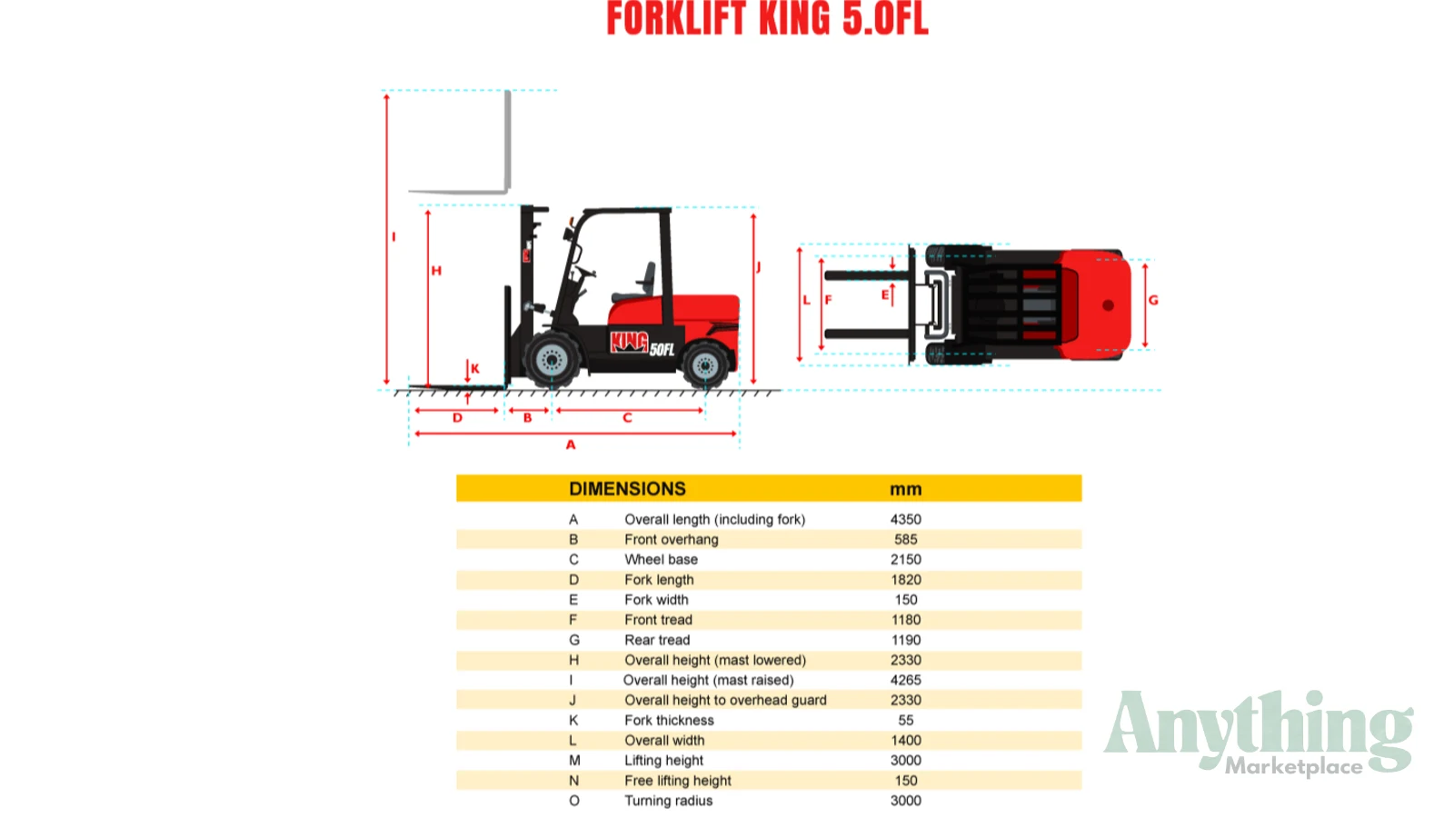 New Forklift King 5.0 T Forklifts